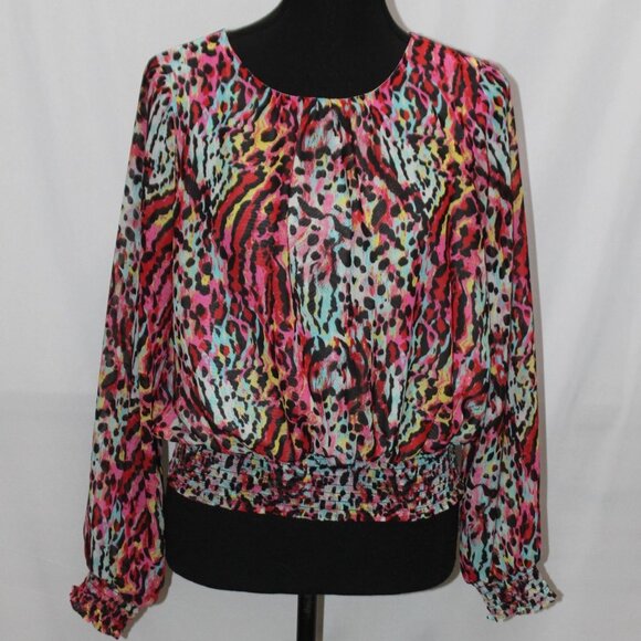 Marc New York Multi-Color Leopard Print Top - Picture 1 of 13